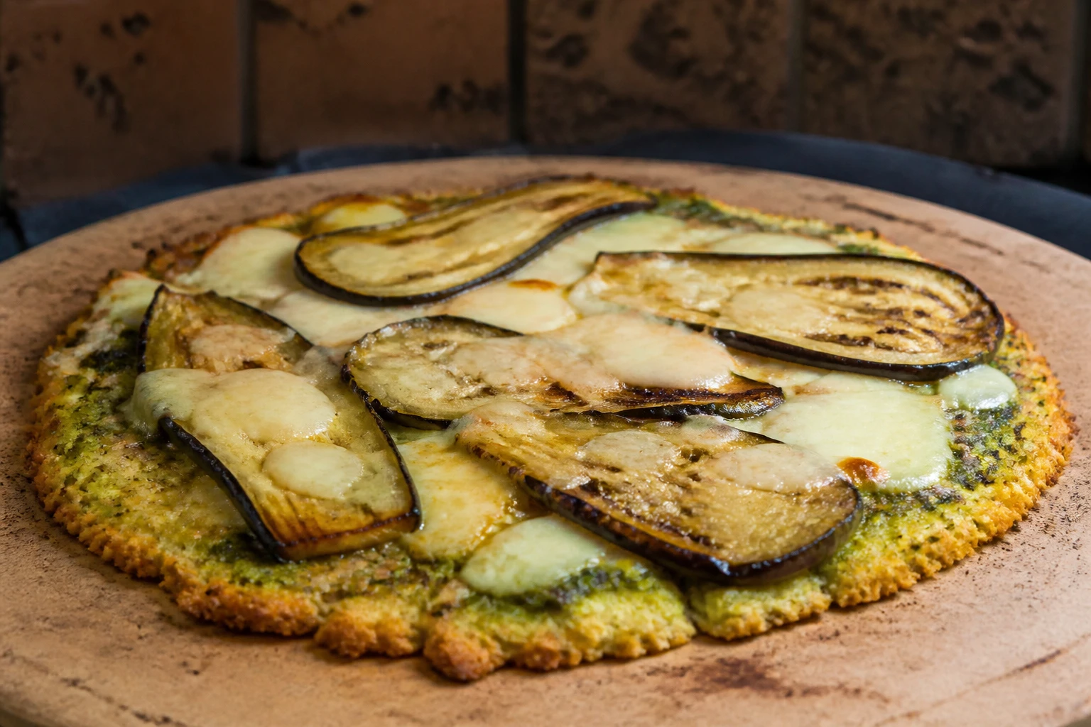 Bloemkoolbodem Pizza met Pesto en Parrano