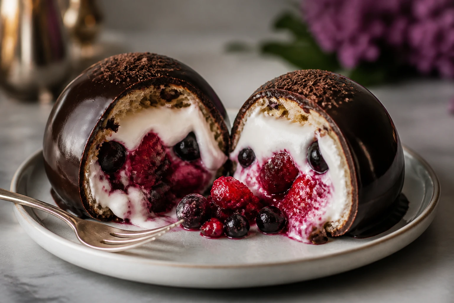 [Toetje] Bossche Bollen met Yoghurt en Diepvriesfruit