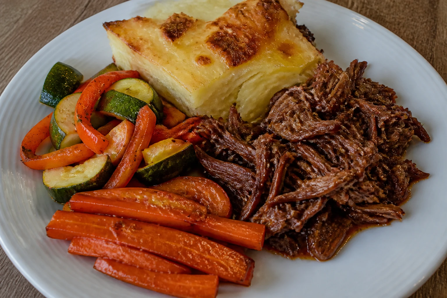 [Avondeten] Ovengroente met Redefine Pulled Beef Style en aardappelgratin